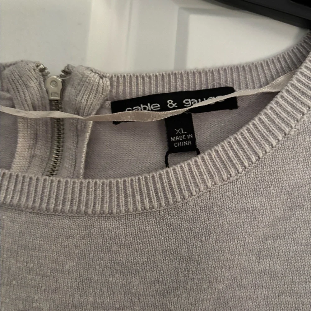 Cable & Gauge Light Gray Sweater - Picture 2 of 4